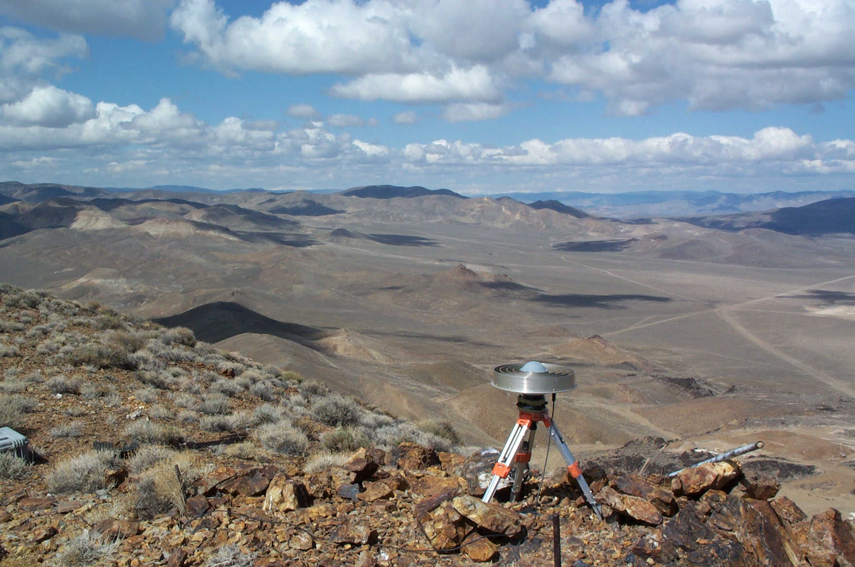GPS Station CAND. Located at the Candaleria silver mine near Mina, Nevada.